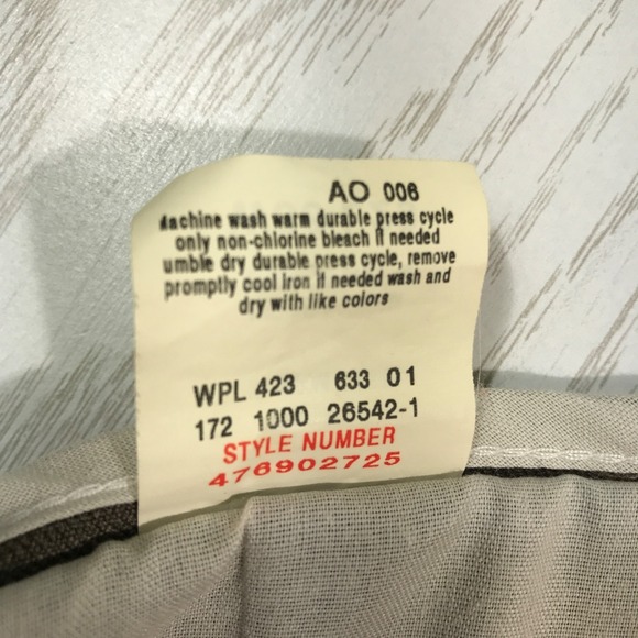 Vintage Levis Action Slacks Pants Men 36x29 Brown 100% Dacron Polyester Retro - Picture 9 of 13